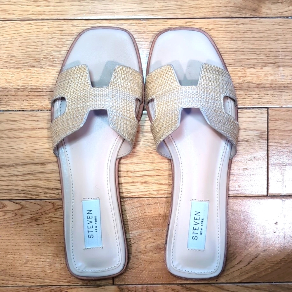 Steve Madden Hadyn Raffia slides Sz. 7